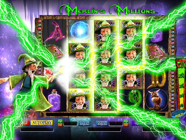 Slotmaskin med mytologiskt tema Merlin's Millions